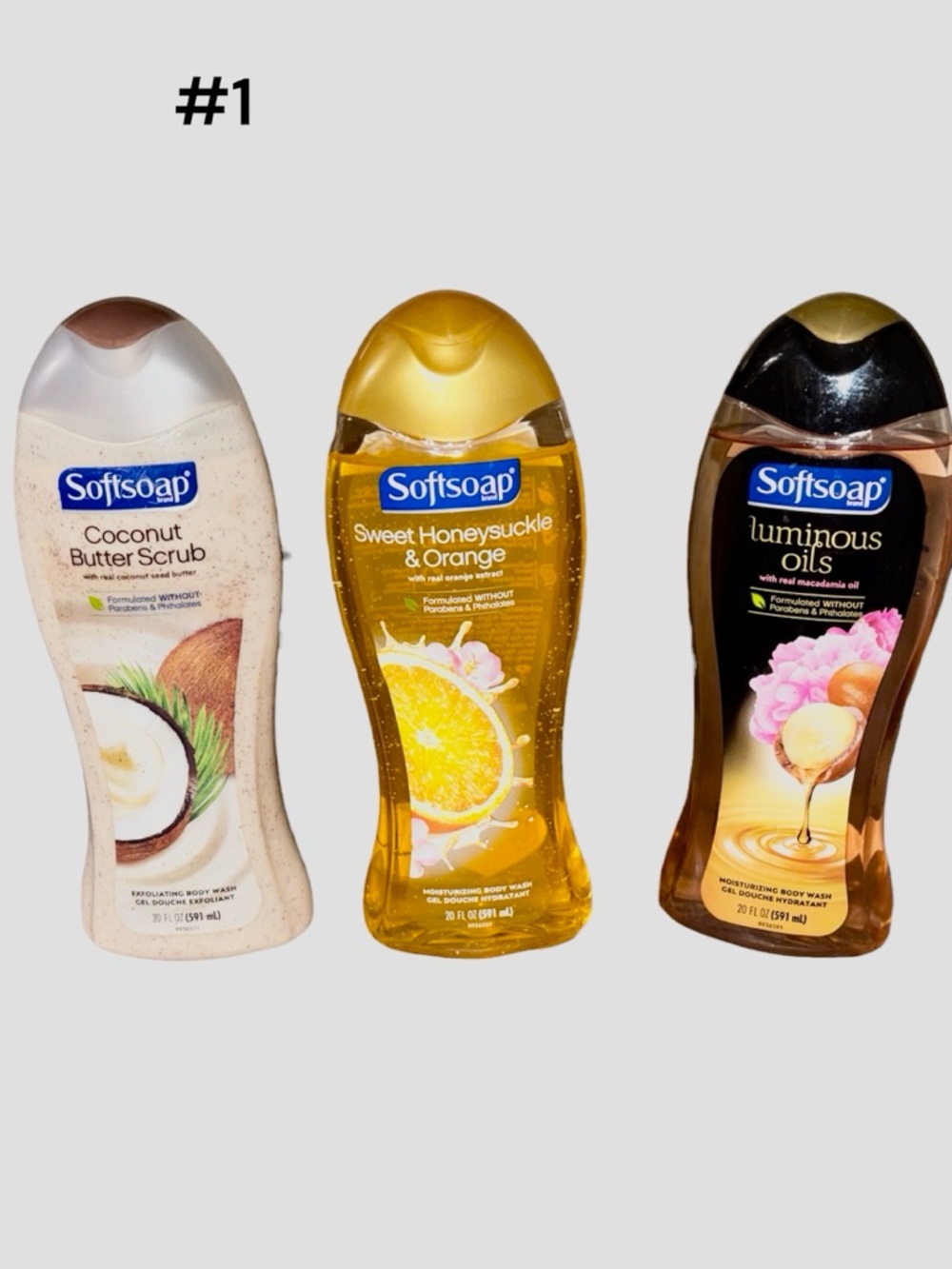 Set3⚡️Softsoap Mix  Moisturizing Body Wash - Cream